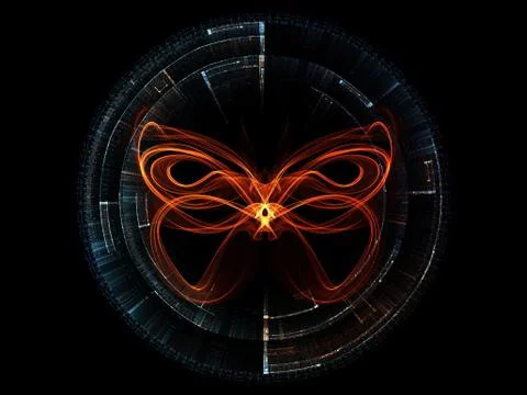 Elements of Butterfly Stock Illustration