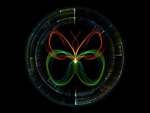 Elements of Butterfly Stock Illustration