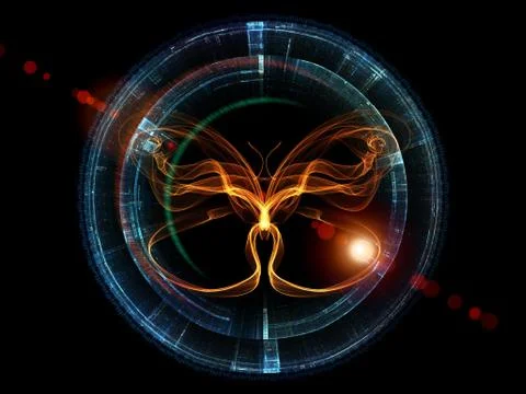 Elements of Butterfly Stock Illustration