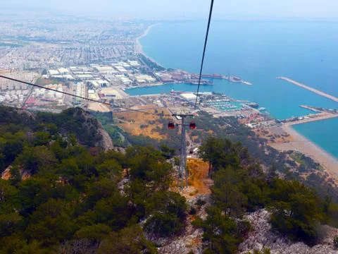 Elements of cableway Stock Photos