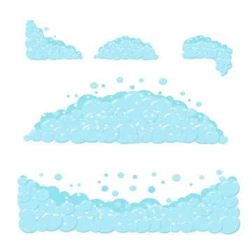 Elements of cartoon soap foam Illustrazione stock