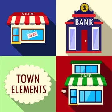Elements for city illustration. Stock Illustration