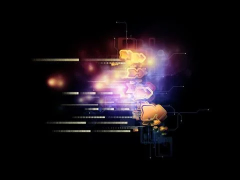 Elements of Cloud Technology Illustrazione stock