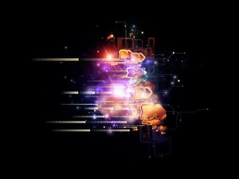 Elements of Cloud Technology Illustrazione stock