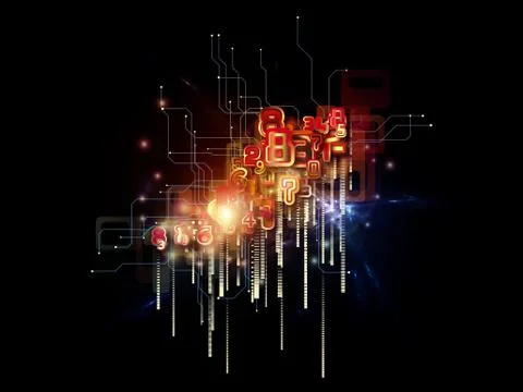 Elements of Cloud Technology Stock Illustration