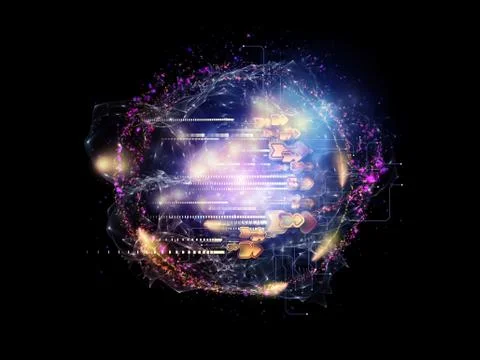 Elements of Cloud Technology Stock Illustration