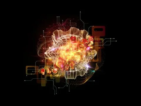 Elements of Cloud Technology Stock Illustration