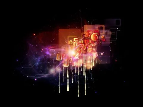 Elements of Cloud Technology Stock Illustration