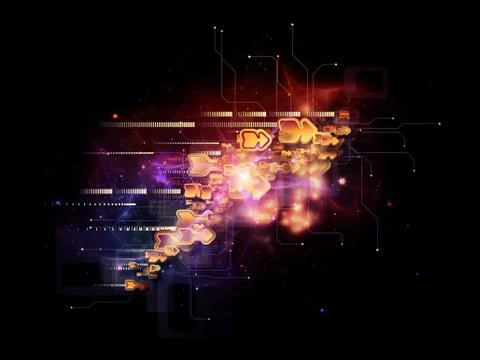 Elements of Cloud Technology Stock Illustration