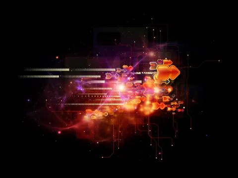 Elements of Cloud Technology Stock Illustration