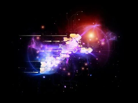 Elements of Cloud Technology Stock Illustration