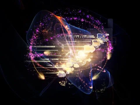 Elements of Cloud Technology 스톡 일러스트