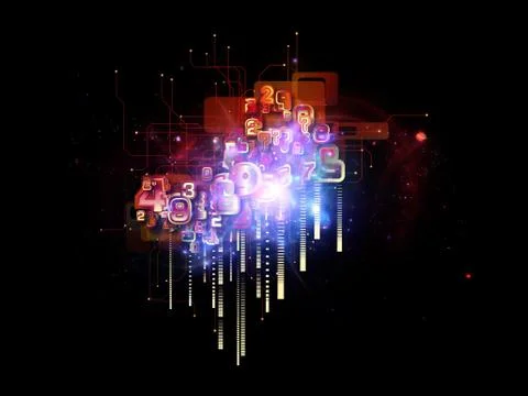 Elements of Cloud Technology Stock Illustration