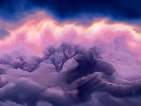 Elements of Cloudscape Stock Illustration