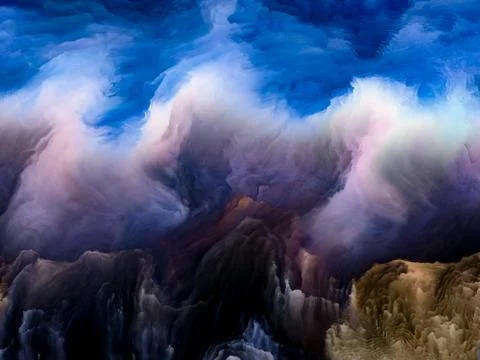 Elements of Cloudscape Stock Illustration