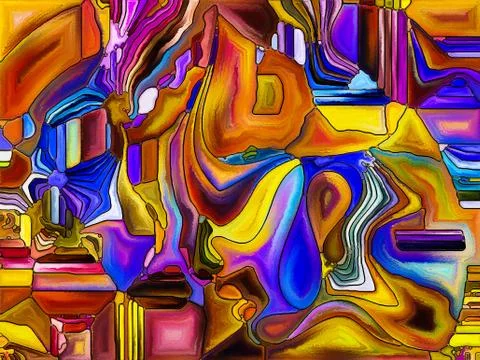 Elements of Color Division Stock Illustration