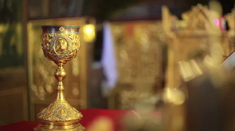 The elements of communion / eucharist. Stock Footage 40834967