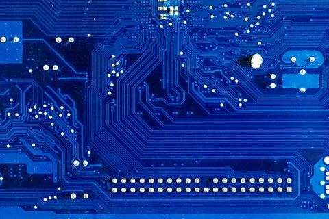 Elements of computer boards in close-up Stock Photos