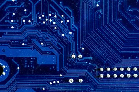 Elements of computer boards in close-up Stock Photos