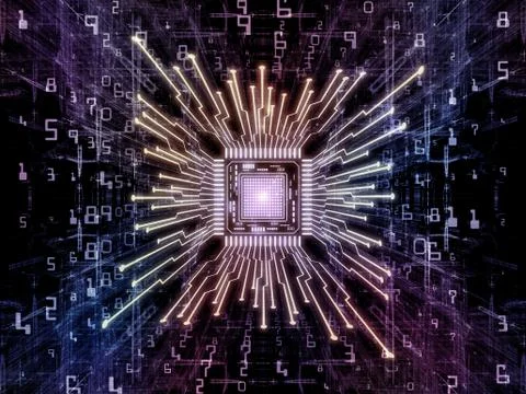 Elements of Computer CPU Illustrazione stock gratuita