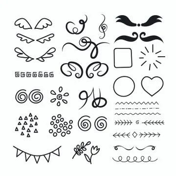 Elements for crafting design Stock Illustration
