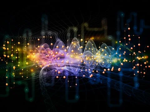 Elements of Data Transfers Stock Illustration