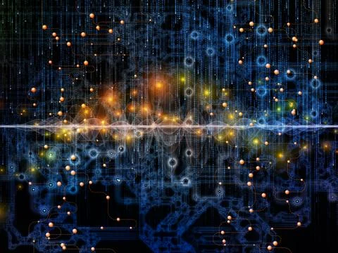 Elements of Data Transfers Stock Illustration