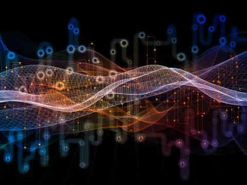 Elements of Data Transfers Stock Illustration