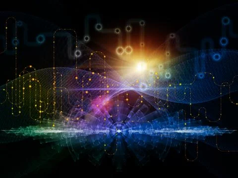 Elements of Data Transfers Free Stock Illustration