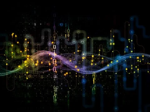 Elements of Data Transfers Stock Illustration