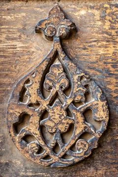 Elements of the decor of the ancient Cairo mosque Foto stock