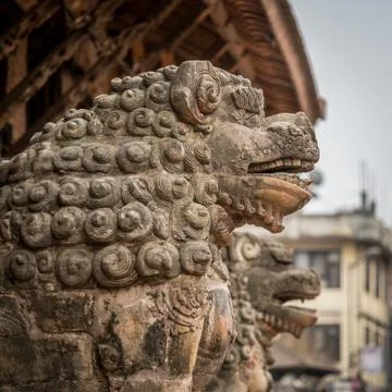 Elements of decoration of buddhist temple Stock Photos
