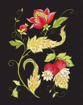 Elements for design. Fantasy flowers Stock Illustration