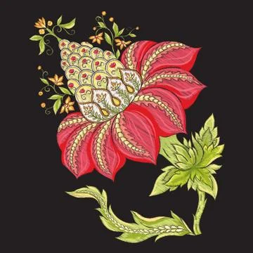 Elements for design. Fantasy flowers Stock Illustration