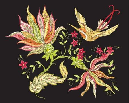 Elements for design. Fantasy flowers Stock Illustration