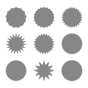 Elements for design, star shapes, sharp corners, vector Stock Illustration