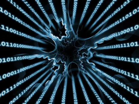 Elements of Digital Gears Stock Illustration