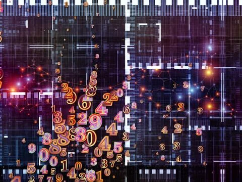 Elements of Digital Information Stock Illustration