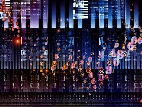 Elements of Digital Information Illustrazione stock