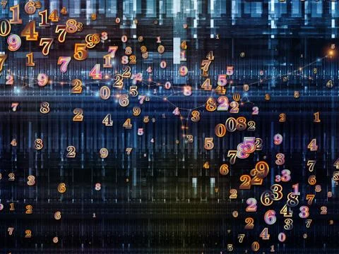 Elements of Digital Information Illustrazione stock