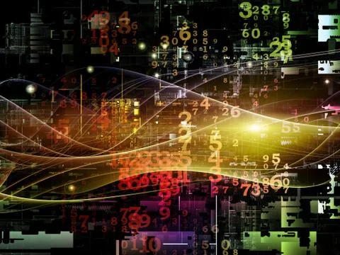 Elements of Digital Network Stock Illustration