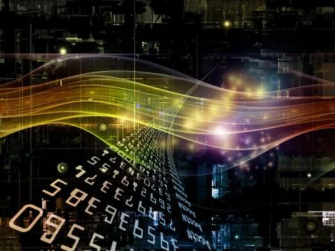 Elements of Digital Network Stock Illustration