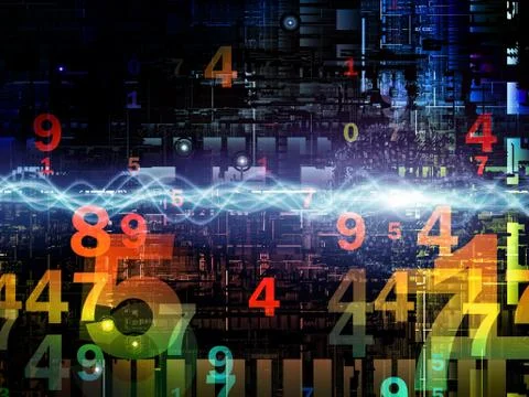 Elements of Digital Network Stock Illustration