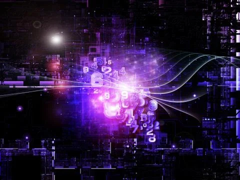 Elements of Digital Network Stock Illustration