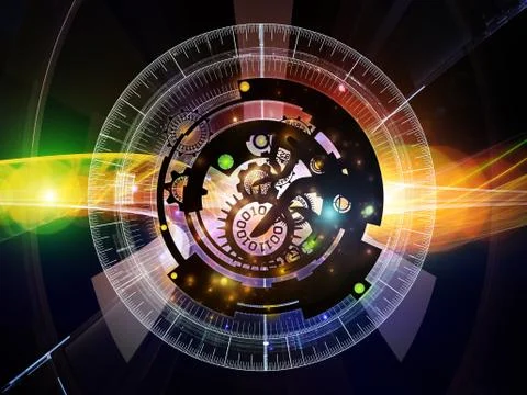 Elements of Digital Processing Stock Illustration