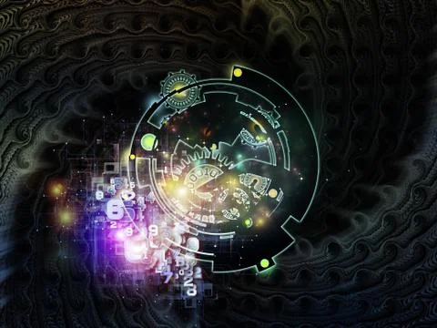 Elements of Digital Processing Stock Illustration