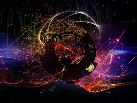 Elements of Digital Processing Stock Illustration