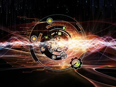 Elements of Digital Processing Illustrazione stock