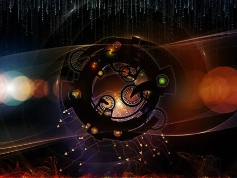 Elements of Digital Processing Stock Illustration