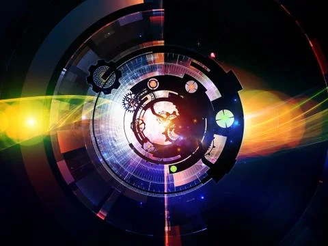 Elements of Digital Processing Stock Illustration